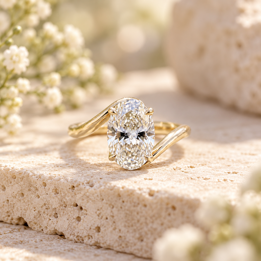 The Lucerne Ring | Custom Oval Engagement Ring